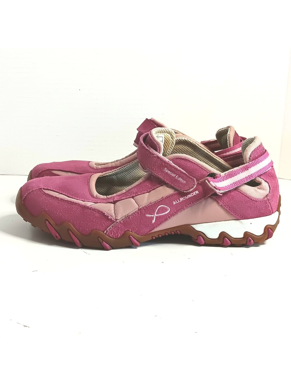 Mephisto Allrounder Mary Jane Shoes Women 6.5 Pink Breast Cancer Comfort Leather
